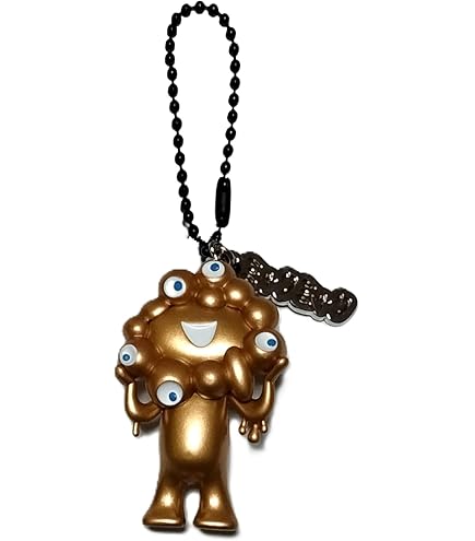 Amazon.co.jp: ミャクミャク 立体キーホルダー プレート ゴールド